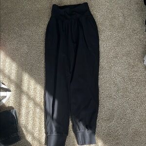 Black Ribbed Athleta Joggers